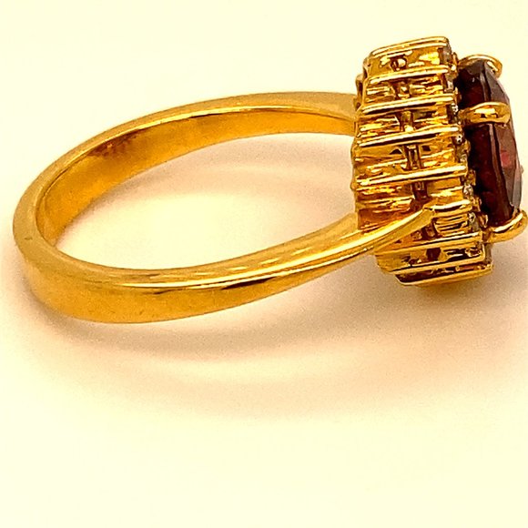 Zircon 5.10ct Diamonds Solid 18K Yellow Gold Ring - Picture 5 of 9